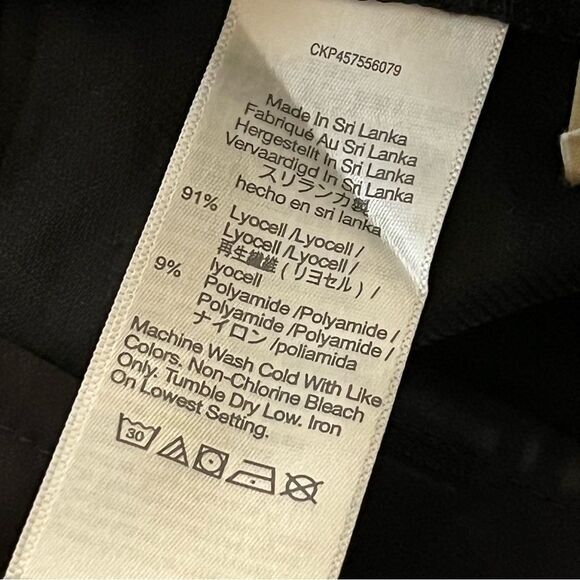 Madewell Classic Wide Leg Black Pants Size 8 Sailor Pant Buttons Up Side - Picture 6 of 6